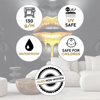 Fototapetai, Auksinės lūpos prabangoje