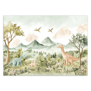 Wallpaper, Funny dinosaurs in the tropics