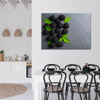 Paveikslas ant drobės, Gervuogių gaiva Paveikslas ant drobės, Blackberries Fruit Nature Paveikslai ant drobės Gera namie - Geranamie.lt