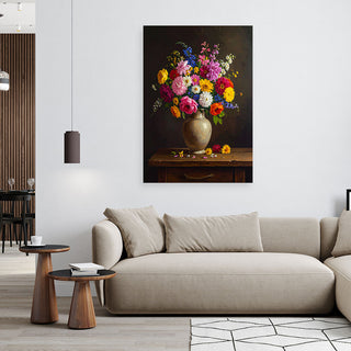 Paveikslas ant drobės, Gėlių harmonija Canvas picture, Still life bouquet of flowers in a vase Paveikslai ant drobės Gera namie - Geranamie.lt
