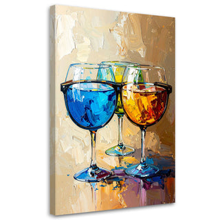 Paveikslas ant drobės, Taurių trijulė Paveikslas ant drobės, Cocktail Glasses Paveikslai ant drobės Gera namie - Geranamie.lt