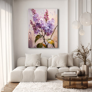 Paveikslas ant drobės, Alyvų šakelė rasoje Paveikslai ant drobės Gera namie - Geranamie.lt