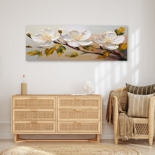 Paveikslas ant drobės, Baltų žiedų šakelė Paveikslai ant drobės Gera namie - Geranamie.lt