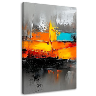 Canvas print, Abstraction Colourful on grey background