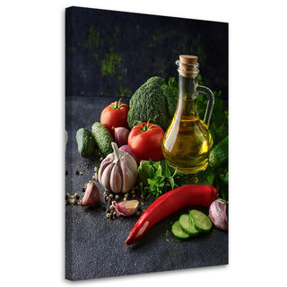 Paveikslas ant drobės, Šviežias natiurmortas Paveikslas ant drobės, Vegetable Eats Kitchen Paveikslai ant drobės Gera namie - Geranamie.lt