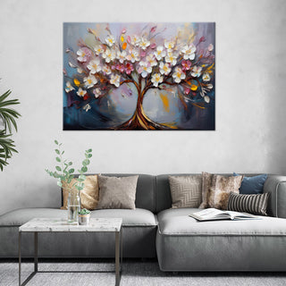 Paveikslas ant drobės, Medis violetinių žiedų šokyje Paveikslai ant drobės Gera namie - Geranamie.lt