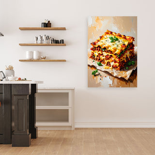 Paveikslas ant drobės, Itališka lazanija Paveikslas ant drobės, Lasagne Food Paveikslai ant drobės Gera namie - Geranamie.lt