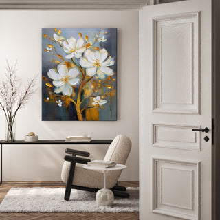 Paveikslas ant drobės, Baltų magnolijų šaka Paveikslai ant drobės Gera namie - Geranamie.lt