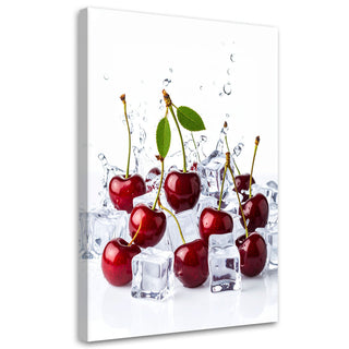 Paveikslas ant drobės, Vyšnių magija Paveikslas ant drobės, Cherries fruit in ice Paveikslai ant drobės Gera namie - Geranamie.lt