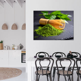 Paveikslas ant drobės, Japoniški Matcha milteliai Paveikslas ant drobės, Matcha Tea Paveikslai ant drobės Gera namie - Geranamie.lt