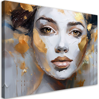 Paveikslas ant drobės, Rudaakė moteris aukso potėpiuose Paveikslai ant drobės Gera namie - Geranamie.lt