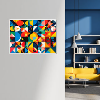 Paveikslas ant drobės, Bauhaus geometrinės formos Nr.2 Paveikslai ant drobės Gera namie - Geranamie.lt