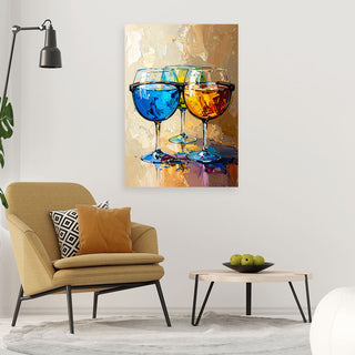 Paveikslas ant drobės, Taurių trijulė Paveikslas ant drobės, Cocktail Glasses Paveikslai ant drobės Gera namie - Geranamie.lt