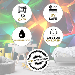 Fototapetai, Geometrinė oranžinė abstracija 3DTapetai Gera namie - Geranamie.lt