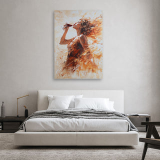 Paveikslas ant drobės, Moteris ir raudono vyno taurė Paveikslai ant drobės Gera namie - Geranamie.lt