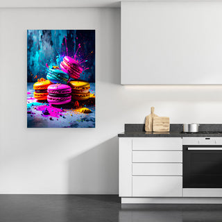 Paveikslas ant drobės, Macarons fiesta Paveikslas ant drobės, Colourful Macarons Paveikslai ant drobės Gera namie - Geranamie.lt