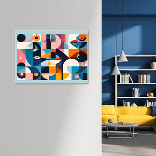 Paveikslas ant drobės, Bauhaus geometrinės formos Nr.1 Paveikslai ant drobės Gera namie - Geranamie.lt