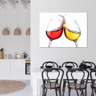 Paveikslas ant drobės, Vyno duetas Paveikslas ant drobės, White and red wine Paveikslai ant drobės Gera namie - Geranamie.lt