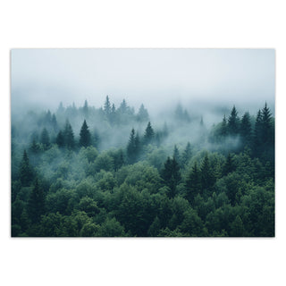 Fototapetai, Žalios medžių viršūnės rūke