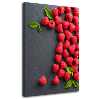 Paveikslas ant drobės, Aviečių kompozicija Paveikslas ant drobės, Raspberries Paveikslai ant drobės Gera namie - Geranamie.lt