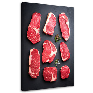 Paveikslas ant drobės, Jautienos kepsniai Paveikslas ant drobės, Meat steaks Paveikslai ant drobės Gera namie - Geranamie.lt