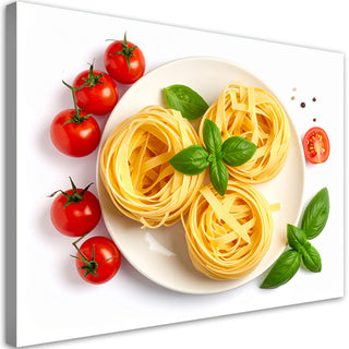 Paveikslas ant drobės, Spagetti makaronai Paveikslas ant drobės, Pasta with herbs and tomatoes Paveikslai ant drobės Gera namie - Geranamie.lt