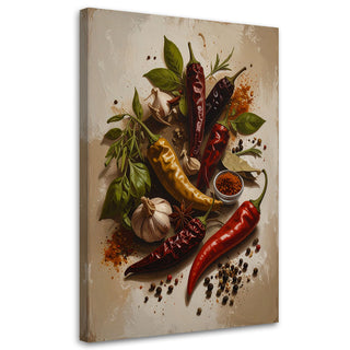 Paveikslas ant drobės, prieskonių kompozicija Paveikslas ant drobės, Red peppers spices Paveikslai ant drobės Gera namie - Geranamie.lt