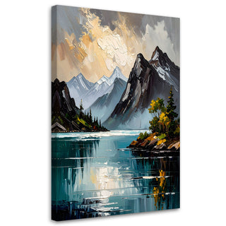 Paveikslas ant drobės, Ramybė tarp kalnų Paveikslai ant drobės Gera namie - Geranamie.lt