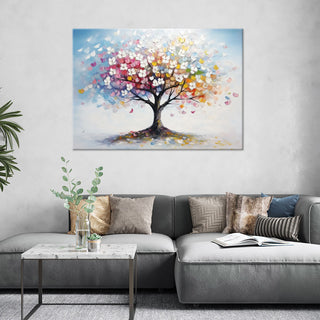 Paveikslas ant drobės, Medis linksmų žiedų šokyje Paveikslai ant drobės Gera namie - Geranamie.lt