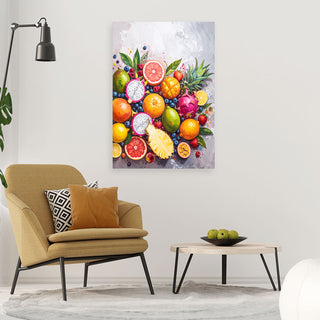 Paveikslas ant drobės, Tropinių vaisių asorti Paveikslas ant drobės, Exotic Colourful Fruit Paveikslai ant drobės Gera namie - Geranamie.lt