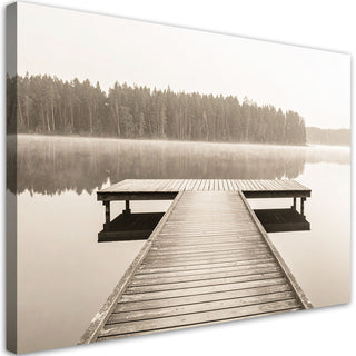 Paveikslas ant drobės, Ežero lieptas Paveikslai ant drobės Gera namie - Geranamie.lt