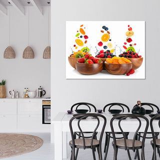 Paveikslas ant drobės, Egzotinės gėrybės Paveikslas ant drobės, Colourful fruit in bowls Paveikslai ant drobės Gera namie - Geranamie.lt