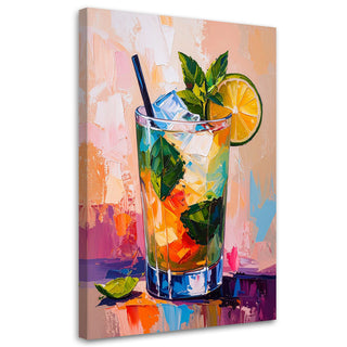 Paveikslas ant drobės, Gaivus mojito Paveikslas ant drobės, Mohito Cocktail Lime Paveikslai ant drobės Gera namie - Geranamie.lt