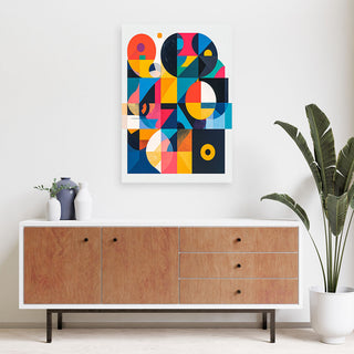 Paveikslas ant drobės, Bauhaus geometrinės formos Nr.4 Paveikslai ant drobės Gera namie - Geranamie.lt