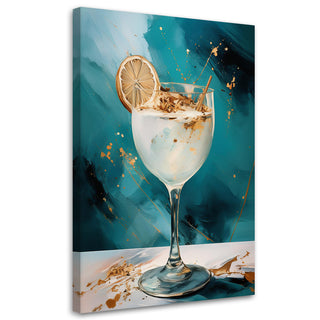 Paveikslas ant drobės, Citrininis kokteilis Paveikslas ant drobės, Cocktail Glass Drink Bar Paveikslai ant drobės Gera namie - Geranamie.lt