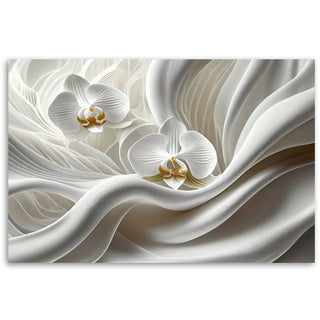 Painting on canvas, White orchid