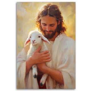 Paveikslas ant drobės, Jėzus su Dievo avinėliu Paveikslai ant drobės Gera namie - Geranamie.lt