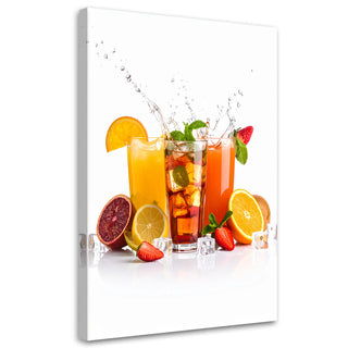 Paveikslas ant drobės, Šviežių vaisių kokteiliai Paveikslas ant drobės, Fruit juices Paveikslai ant drobės Gera namie - Geranamie.lt