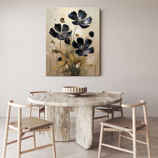 Paveikslas ant drobės, Juodos laukų gėlės Paveikslai ant drobės Gera namie - Geranamie.lt