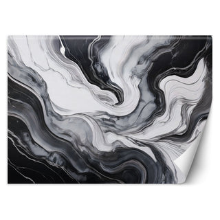 Wallpaper, Black & White Marble Abstraction