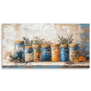 Paveikslas ant drobės, Kvapnūs prieskoniai Paveikslas ant drobės, Herbs Spices Kitchen Retro Paveikslai ant drobės Gera namie - Geranamie.lt