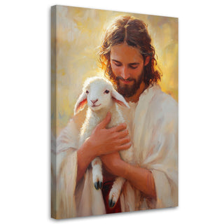 Paveikslas ant drobės, Jėzus su Dievo avinėliu Paveikslai ant drobės Gera namie - Geranamie.lt