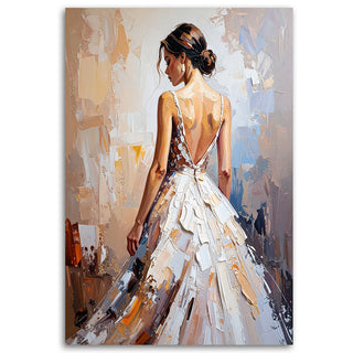 Paveikslas ant drobės, Moteris balta suknele Paveikslai ant drobės Gera namie - Geranamie.lt