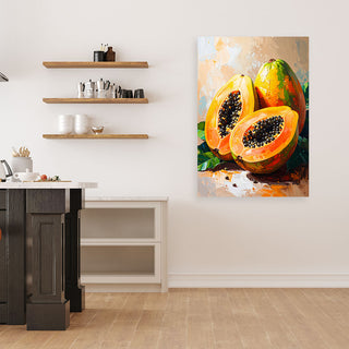 Paveikslas ant drobės, Sultinga papaja Paveikslas ant drobės, Papaya Fruit Paveikslai ant drobės Gera namie - Geranamie.lt
