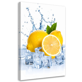 Paveikslas ant drobės, Citrinų šokis Paveikslas ant drobės, Lemons fruit in ice Paveikslai ant drobės Gera namie - Geranamie.lt