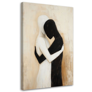 Paveikslas ant drobės, Juodai baltas poros apsikabinimasPaveikslai ant drobės Gera namie - Geranamie.lt