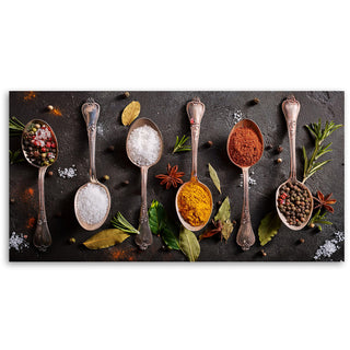 Paveikslas ant drobės, Įvairių prieskonių šaukštai Paveikslas ant drobės, Spices Herbs Cutlery Paveikslai ant drobės Gera namie - Geranamie.lt