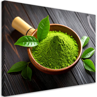 Paveikslas ant drobės, Žaliji matcha Paveikslas ant drobės, Matcha powder Paveikslai ant drobės Gera namie - Geranamie.lt
