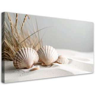 Paveikslas ant drobės, Jūros kriauklės baltame smėlyje Paveikslai ant drobės Gera namie - Geranamie.lt