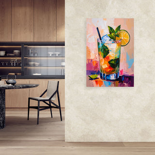 Paveikslas ant drobės, Gaivus mojito Paveikslas ant drobės, Mohito Cocktail Lime Paveikslai ant drobės Gera namie - Geranamie.lt